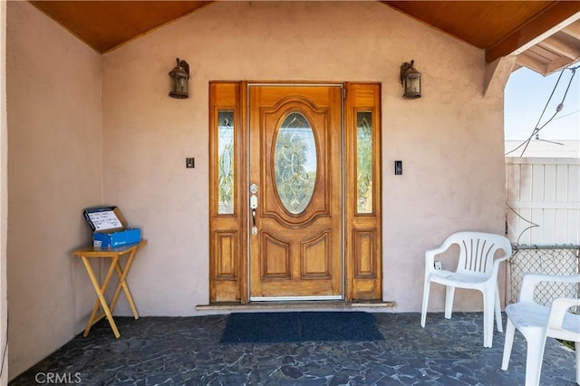 view of doorway to property