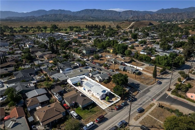 aerial view featuring a mountain view