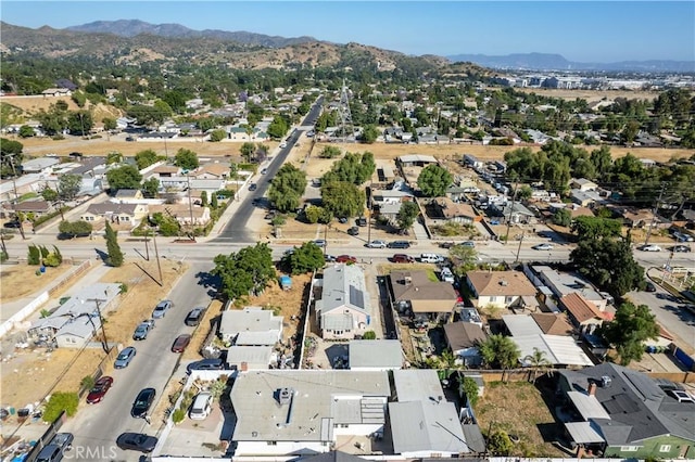 aerial view featuring a mountain view