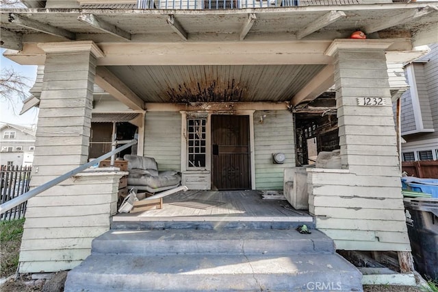 view of doorway to property