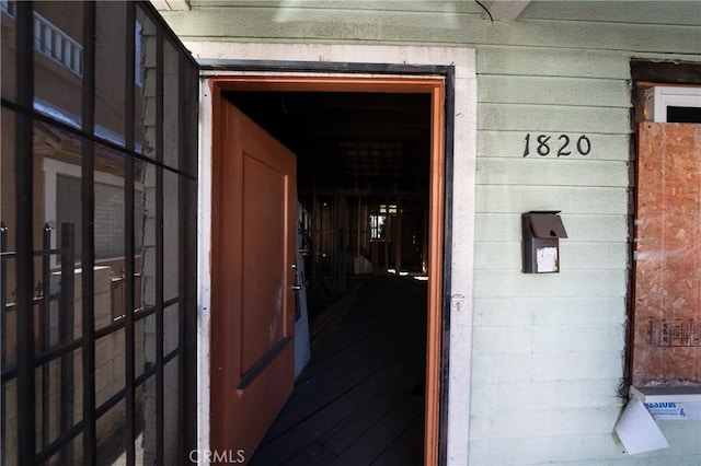 view of doorway to property