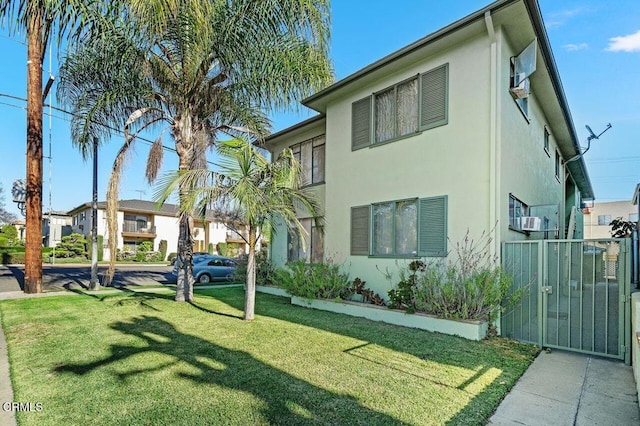 exterior space with a front yard