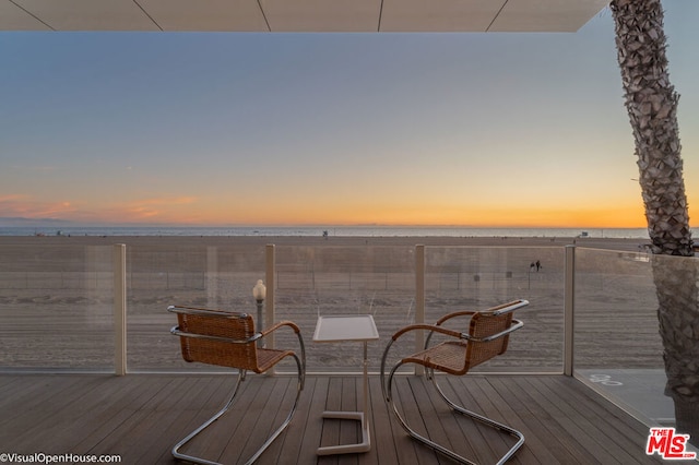 view of deck at dusk