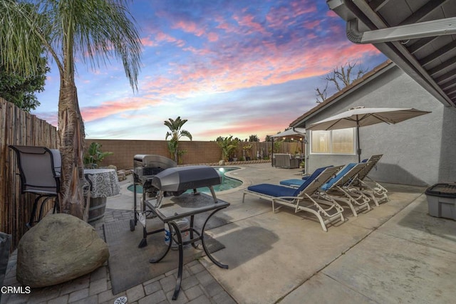 view of patio / terrace featuring a fenced backyard