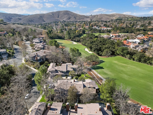 bird's eye view featuring a mountain view