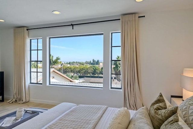 bedroom featuring hardwood / wood-style floors