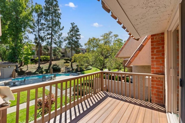 view of wooden terrace