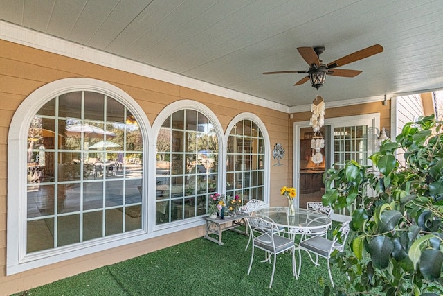 19490 Calle Juanito, Murrieta, CA 92562 - view of patio with a ceiling fan