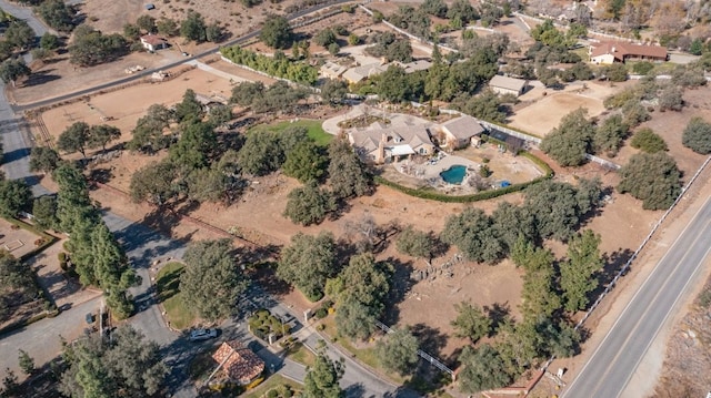 bird's eye view featuring a desert view