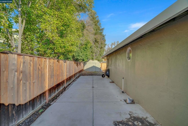 view of home's exterior with a patio