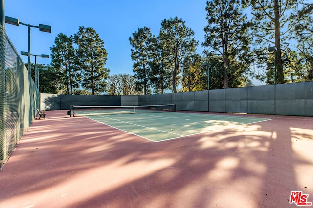 view of tennis court