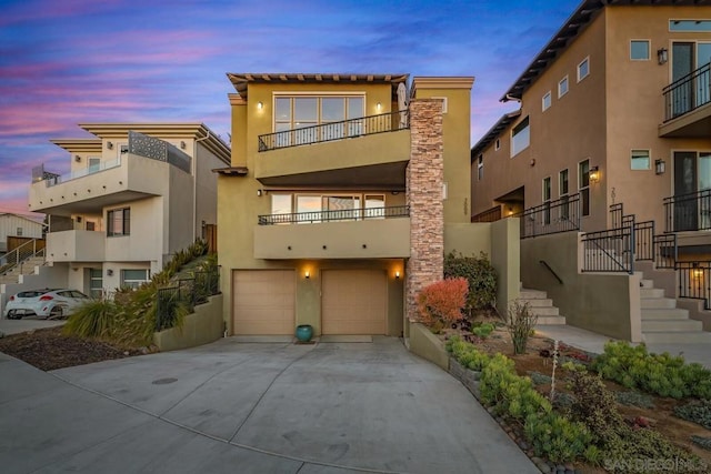 view of front of home featuring a garage