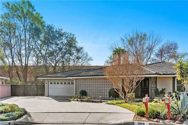 ranch-style house with a garage