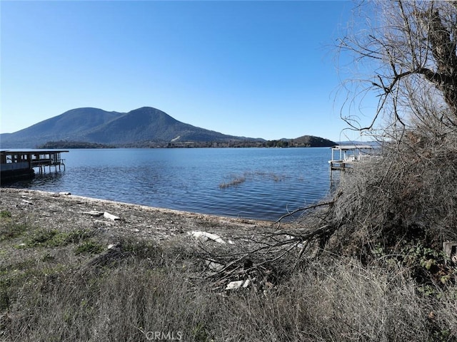 view of water feature featuring a mountain view