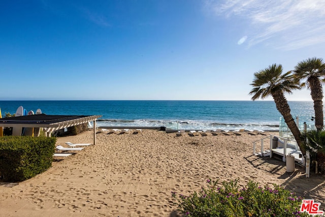 water view featuring a view of the beach