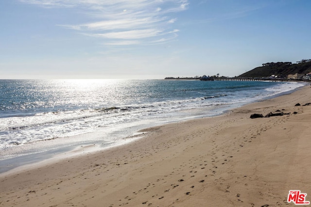 water view featuring a beach view