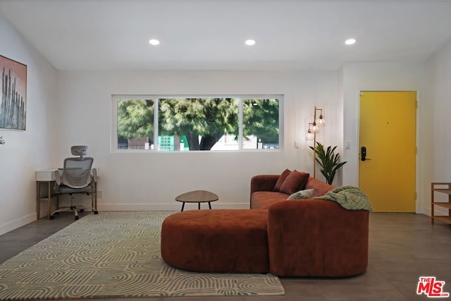 living room with plenty of natural light