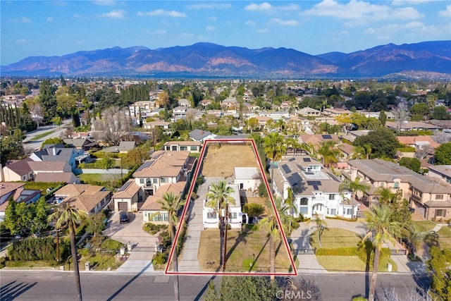 aerial view featuring a mountain view