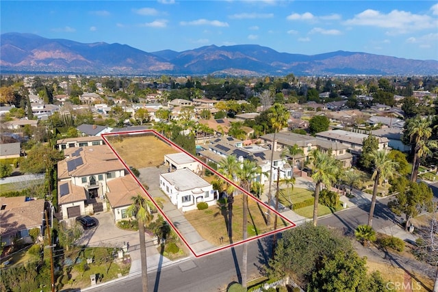 aerial view featuring a mountain view