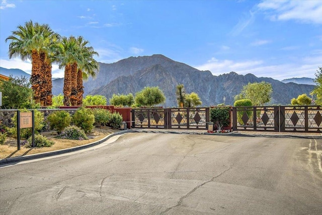 view of road featuring a mountain view