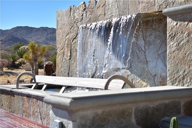 details featuring a mountain view