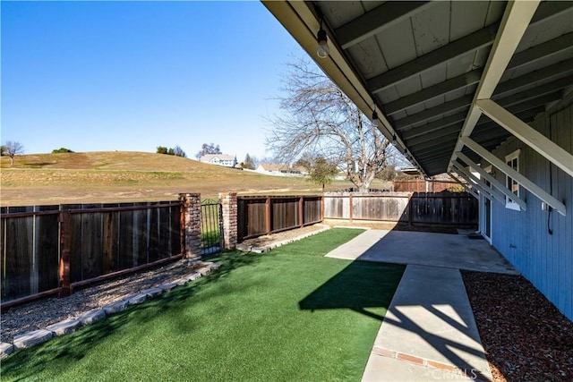 view of yard featuring a patio