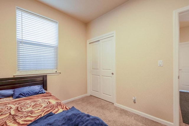 view of carpeted bedroom