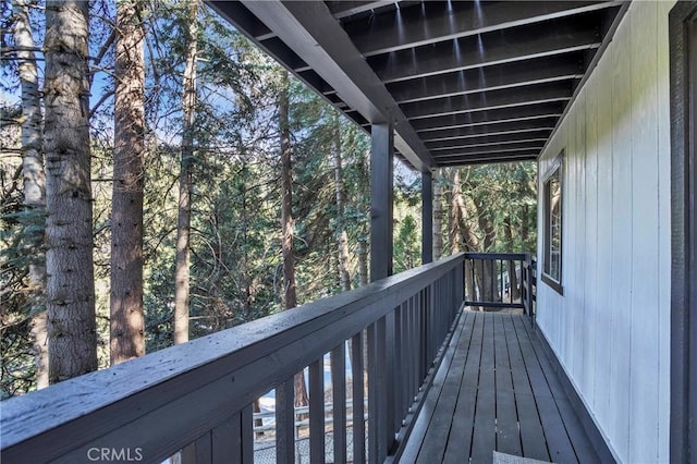 view of wooden deck