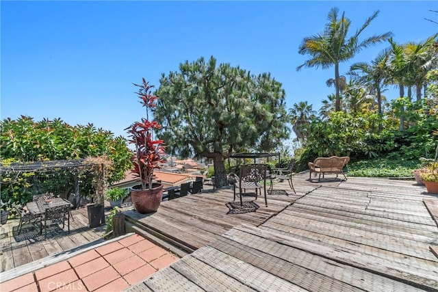 view of wooden terrace