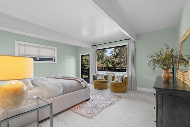 bedroom featuring carpet flooring