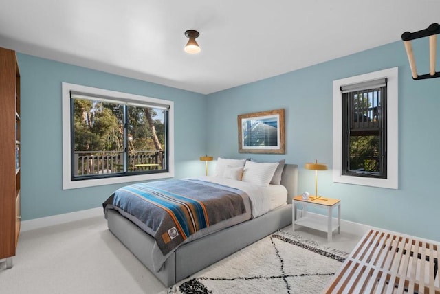 view of carpeted bedroom