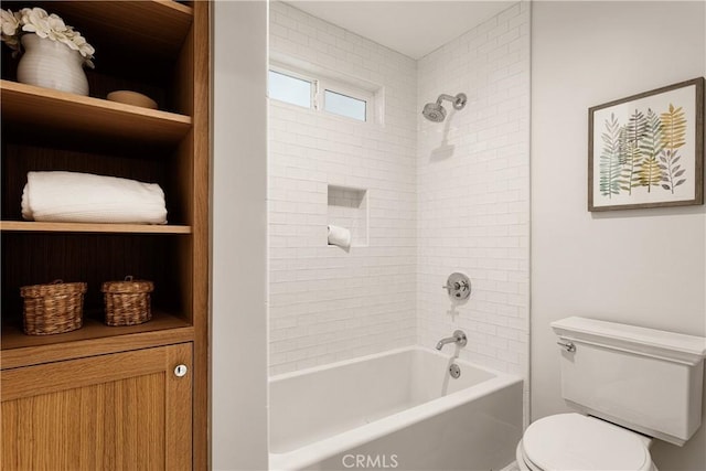 4031 Deerhorn Dr, Sherman Oaks, CA 91403 - bathroom featuring toilet and washtub / shower combination
