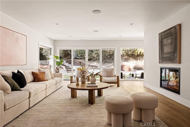 interior space featuring light hardwood / wood-style floors