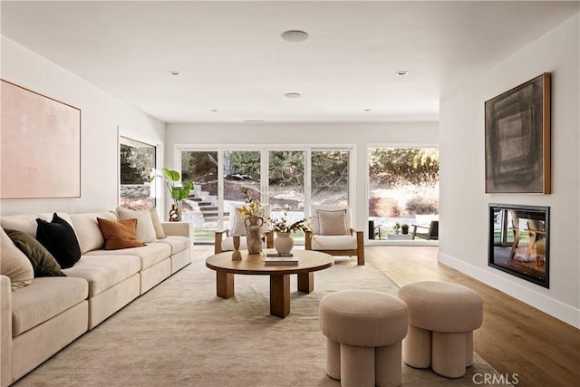 4031 Deerhorn Dr, Sherman Oaks, CA 91403 - living room with wood finished floors and baseboards