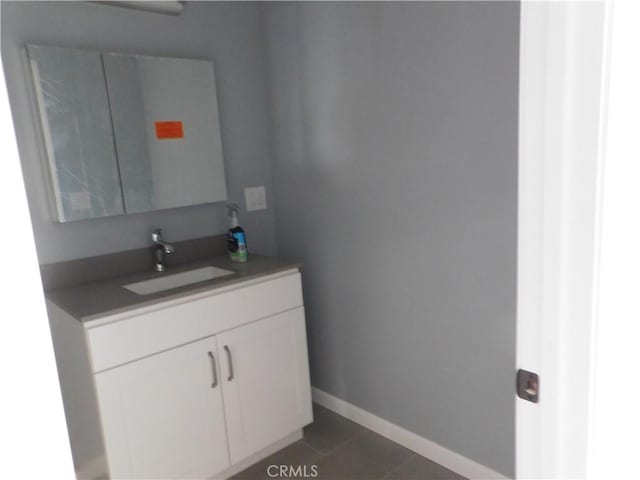 bathroom featuring vanity and tile patterned floors