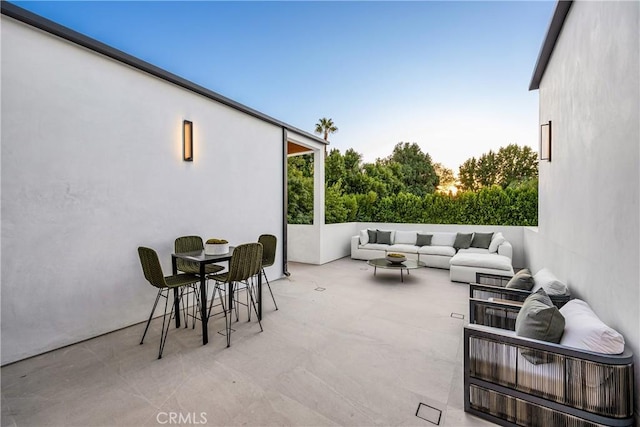 view of patio / terrace with an outdoor living space