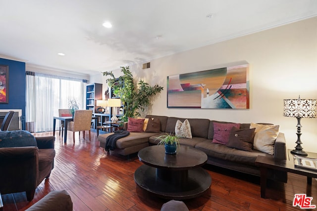 living room featuring hardwood / wood-style floors