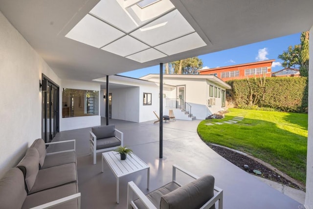 view of patio / terrace with an outdoor living space