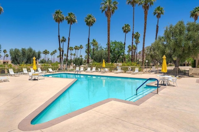 view of pool featuring a patio area