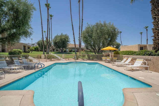 view of pool with a patio