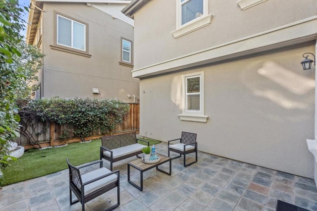 view of patio with an outdoor hangout area