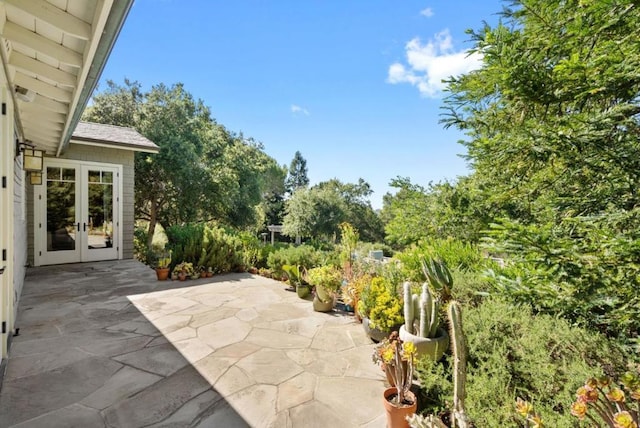 view of patio / terrace featuring french doors