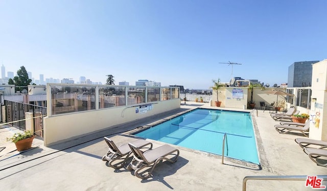 view of pool with a patio