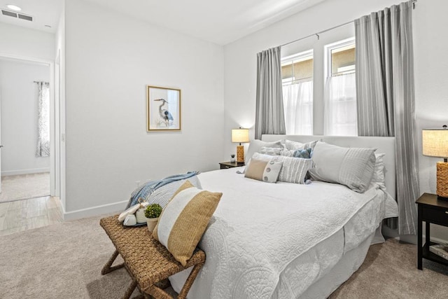 view of carpeted bedroom