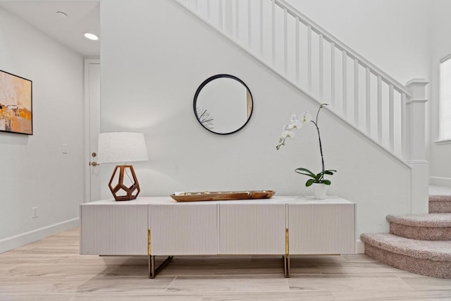 interior space with wood-type flooring