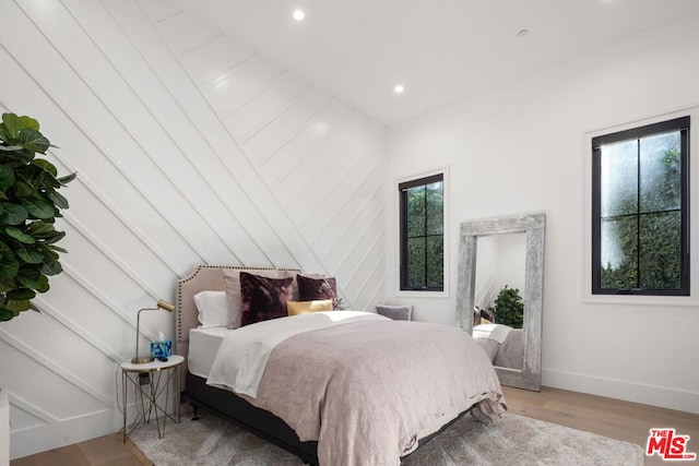 bedroom featuring light wood-type flooring