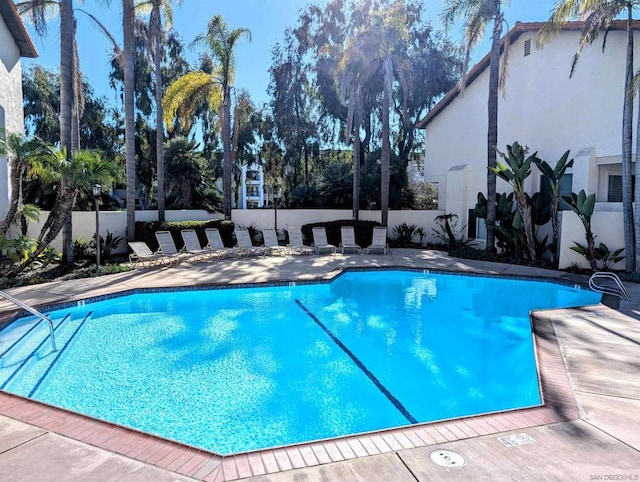 view of pool with a patio