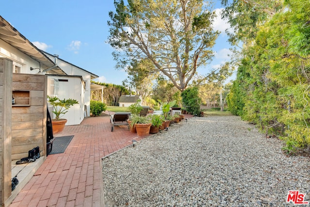 view of yard with a patio