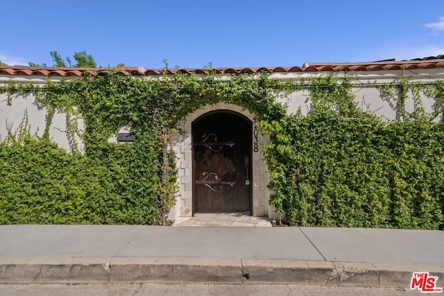 view of doorway to property