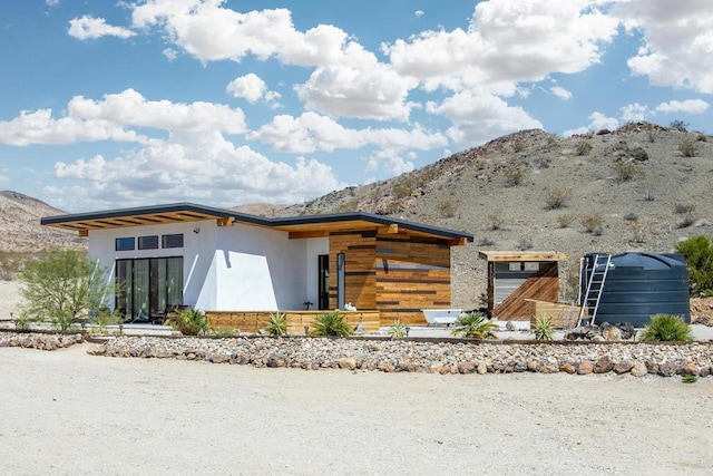 exterior space with a mountain view